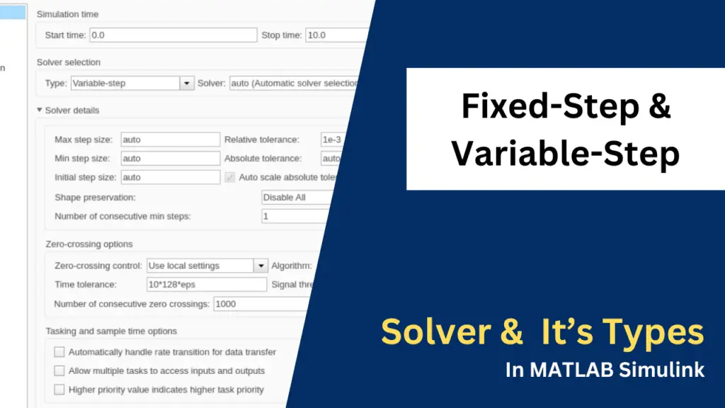 What Is Solver In MATLAB Simulink, Fixed, Variable Solver, It’s Types