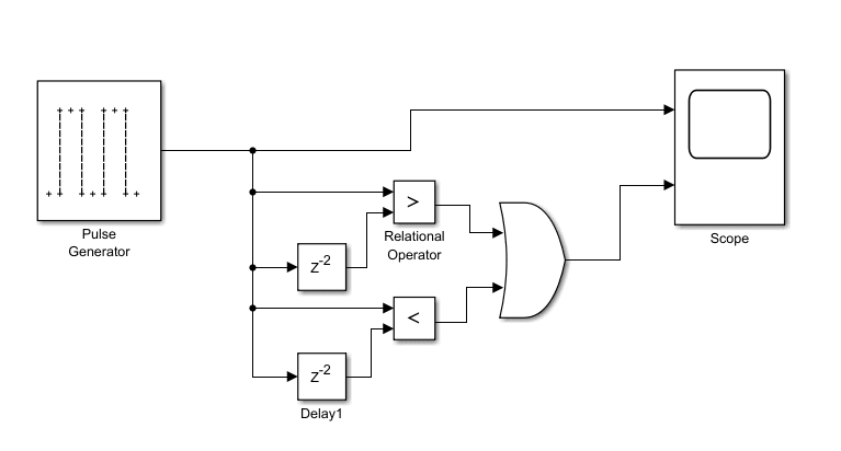 Implement Raising Edge and Falling Edge Detection Using Basic Blocks