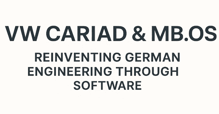 VW CARIAD & MB.OS – Reinventing German Engineering Through Software